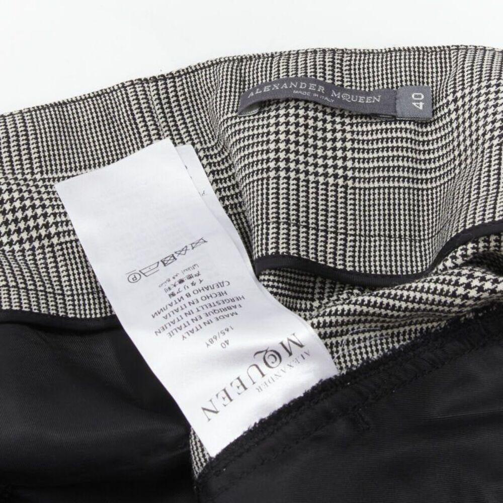 Alexander McQueen checked wool paperbag waist cuffed pants - Picture 9 of 10